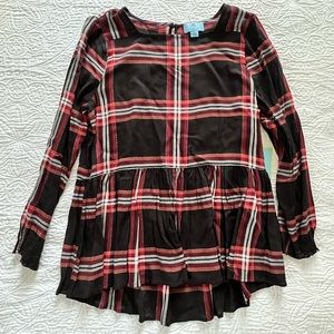 NWT CeCe Peplum Blouse - Size Small